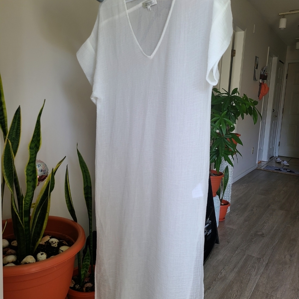 Sheer white long dress
